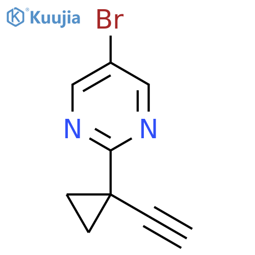 5-bromo-2-(1-ethynylcyclopropyl)pyrimidine structure
