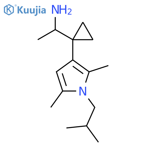 1-{1-2,5-dimethyl-1-(2-methylpropyl)-1H-pyrrol-3-ylcyclopropyl}ethan-1-amine structure
