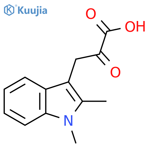 3-(1,2-dimethyl-1H-indol-3-yl)-2-oxopropanoic acid structure