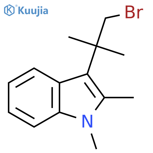 3-(1-bromo-2-methylpropan-2-yl)-1,2-dimethyl-1H-indole structure