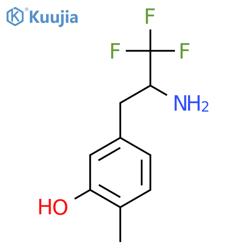 5-(2-amino-3,3,3-trifluoropropyl)-2-methylphenol structure