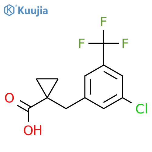 1-{3-chloro-5-(trifluoromethyl)phenylmethyl}cyclopropane-1-carboxylic acid structure