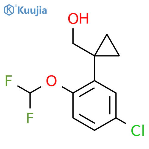 {1-5-chloro-2-(difluoromethoxy)phenylcyclopropyl}methanol structure