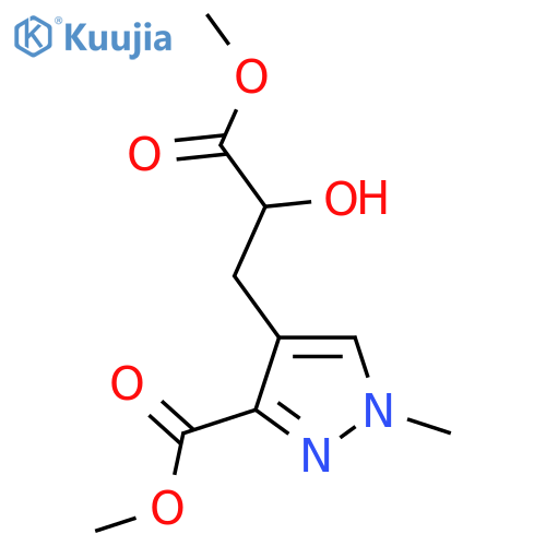 methyl 4-(2-hydroxy-3-methoxy-3-oxopropyl)-1-methyl-1H-pyrazole-3-carboxylate structure