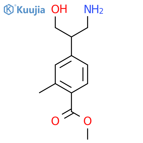 methyl 4-(1-amino-3-hydroxypropan-2-yl)-2-methylbenzoate structure