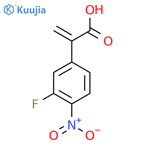 2-(3-fluoro-4-nitrophenyl)prop-2-enoic acid structure