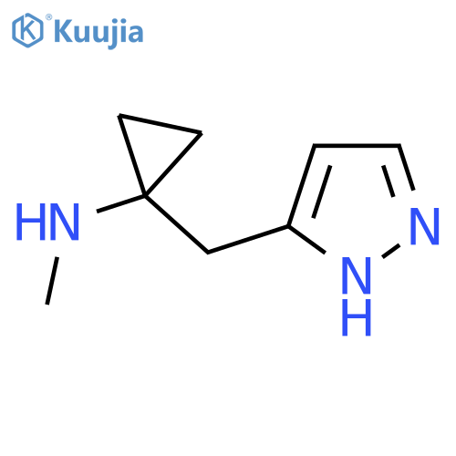 N-methyl-1-(1H-pyrazol-3-yl)methylcyclopropan-1-amine structure