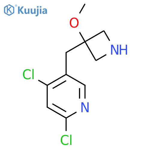 2,4-dichloro-5-(3-methoxyazetidin-3-yl)methylpyridine structure
