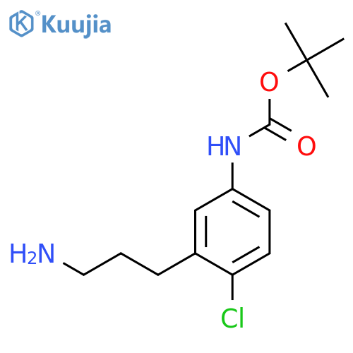 tert-butyl N-3-(3-aminopropyl)-4-chlorophenylcarbamate structure