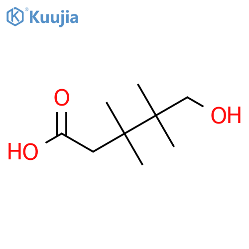 5-hydroxy-3,3,4,4-tetramethylpentanoic acid structure