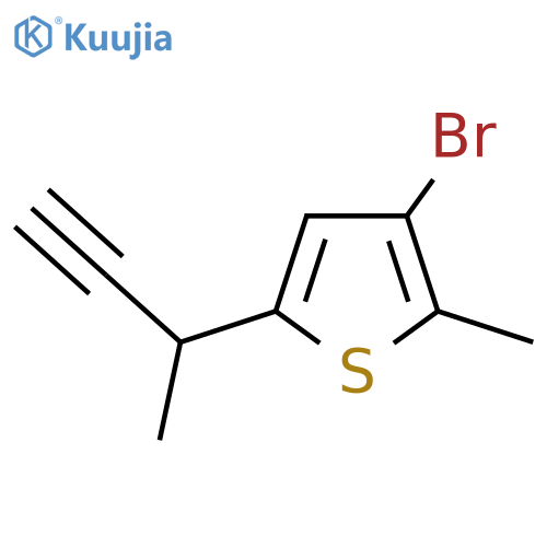 3-bromo-5-(but-3-yn-2-yl)-2-methylthiophene structure