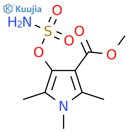 methyl 1,2,5-trimethyl-4-(sulfamoyloxy)-1H-pyrrole-3-carboxylate structure