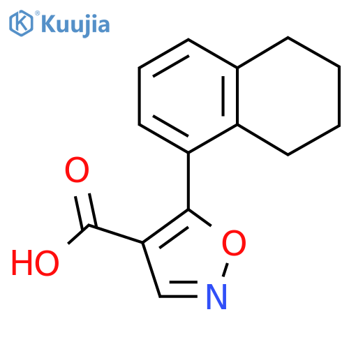 5-(5,6,7,8-tetrahydronaphthalen-1-yl)-1,2-oxazole-4-carboxylic acid structure