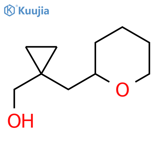 {1-(oxan-2-yl)methylcyclopropyl}methanol structure