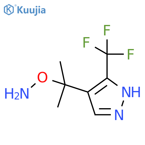 O-{2-3-(trifluoromethyl)-1H-pyrazol-4-ylpropan-2-yl}hydroxylamine structure