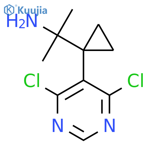 2-[1-(4,6-Dichloropyrimidin-5-yl)cyclopropyl]propan-2-amine structure