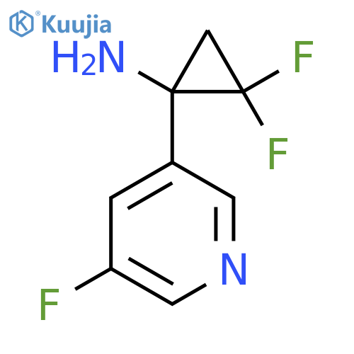 2,2-difluoro-1-(5-fluoropyridin-3-yl)cyclopropan-1-amine structure