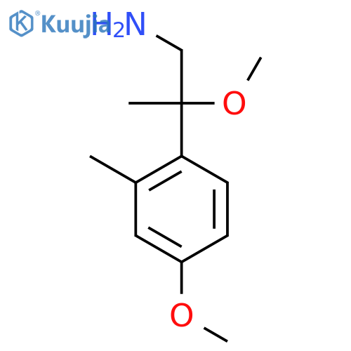2-methoxy-2-(4-methoxy-2-methylphenyl)propan-1-amine structure