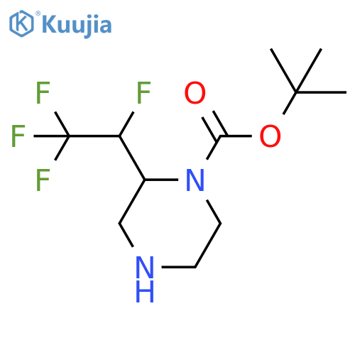 Tert-butyl 2-(1,2,2,2-tetrafluoroethyl)piperazine-1-carboxylate structure