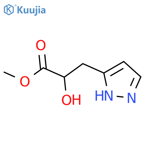 methyl 2-hydroxy-3-(1H-pyrazol-3-yl)propanoate structure