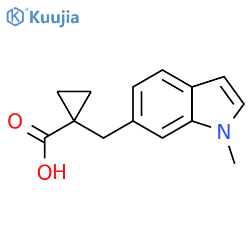 1-(1-methyl-1H-indol-6-yl)methylcyclopropane-1-carboxylic acid structure