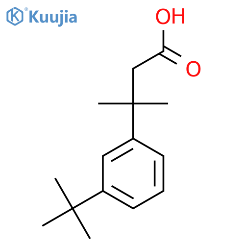 3-(3-tert-butylphenyl)-3-methylbutanoic acid structure