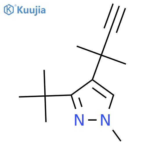 3-tert-butyl-1-methyl-4-(2-methylbut-3-yn-2-yl)-1H-pyrazole structure