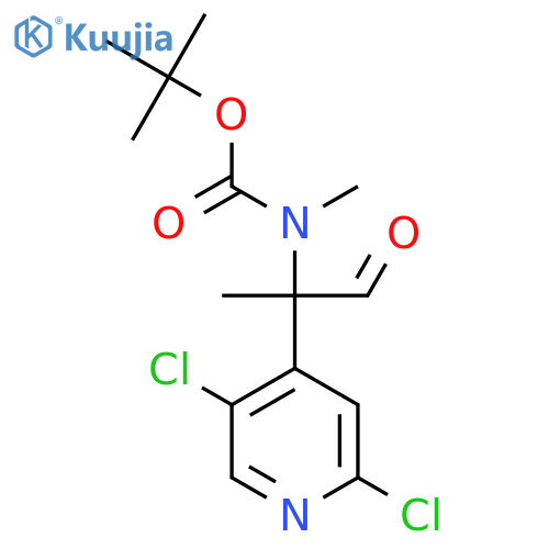 tert-butyl N-2-(2,5-dichloropyridin-4-yl)-1-oxopropan-2-yl-N-methylcarbamate structure
