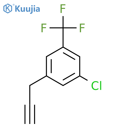 1-chloro-3-(prop-2-yn-1-yl)-5-(trifluoromethyl)benzene structure