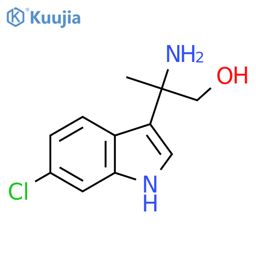 2-amino-2-(6-chloro-1H-indol-3-yl)propan-1-ol structure