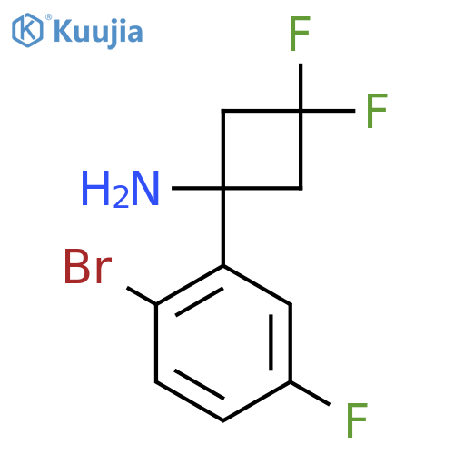 1-(2-Bromo-5-fluorophenyl)-3,3-difluorocyclobutan-1-amine structure