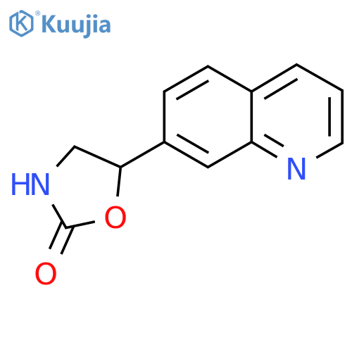 5-(quinolin-7-yl)-1,3-oxazolidin-2-one structure
