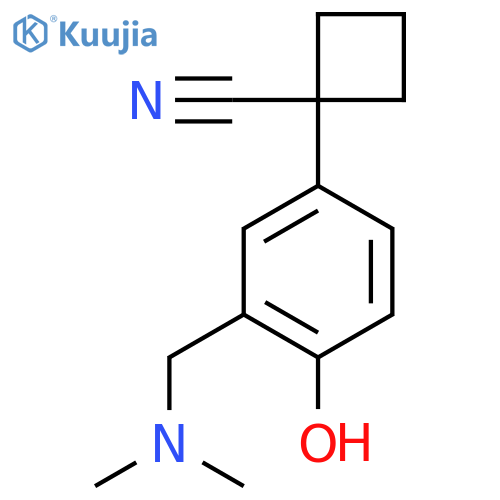 1-{3-(dimethylamino)methyl-4-hydroxyphenyl}cyclobutane-1-carbonitrile structure