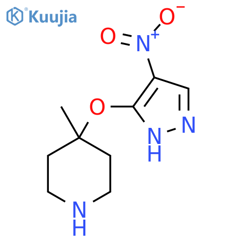 4-methyl-4-(4-nitro-1H-pyrazol-3-yl)oxypiperidine structure