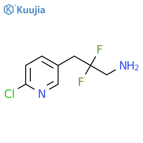3-(6-chloropyridin-3-yl)-2,2-difluoropropan-1-amine structure