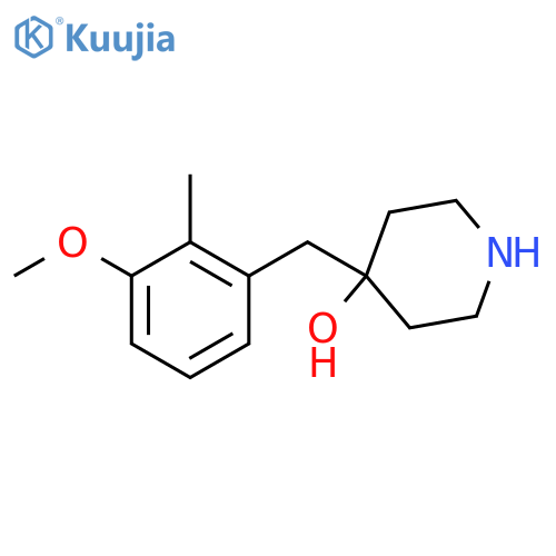 4-(3-methoxy-2-methylphenyl)methylpiperidin-4-ol structure