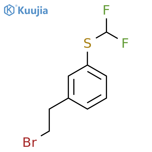 1-(2-bromoethyl)-3-(difluoromethyl)sulfanylbenzene structure
