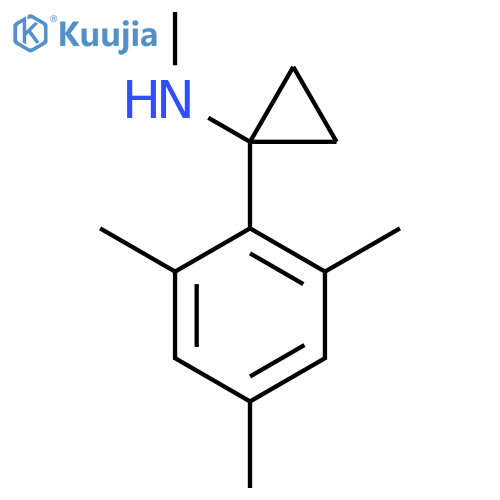N-methyl-1-(2,4,6-trimethylphenyl)cyclopropan-1-amine structure