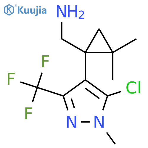 {1-5-chloro-1-methyl-3-(trifluoromethyl)-1H-pyrazol-4-yl-2,2-dimethylcyclopropyl}methanamine structure