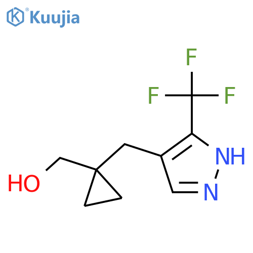 (1-{3-(trifluoromethyl)-1H-pyrazol-4-ylmethyl}cyclopropyl)methanol structure
