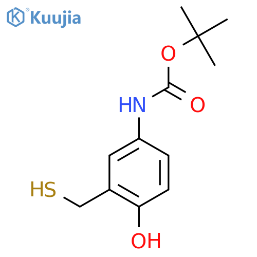 tert-butyl N-4-hydroxy-3-(sulfanylmethyl)phenylcarbamate structure