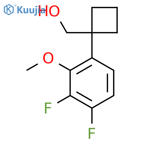 1-(3,4-difluoro-2-methoxyphenyl)cyclobutylmethanol structure