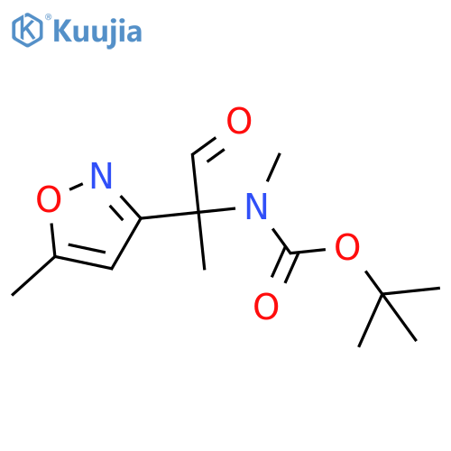 tert-butyl N-methyl-N-2-(5-methyl-1,2-oxazol-3-yl)-1-oxopropan-2-ylcarbamate structure