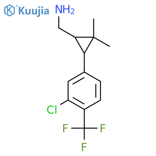 {3-3-chloro-4-(trifluoromethyl)phenyl-2,2-dimethylcyclopropyl}methanamine structure