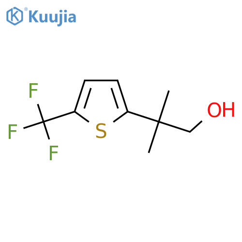2-methyl-2-5-(trifluoromethyl)thiophen-2-ylpropan-1-ol structure