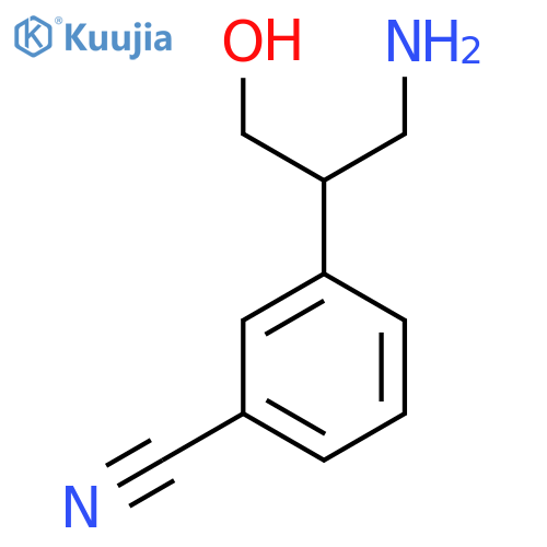 3-(1-amino-3-hydroxypropan-2-yl)benzonitrile structure