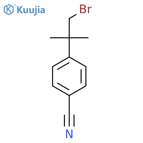 4-(1-bromo-2-methylpropan-2-yl)benzonitrile structure