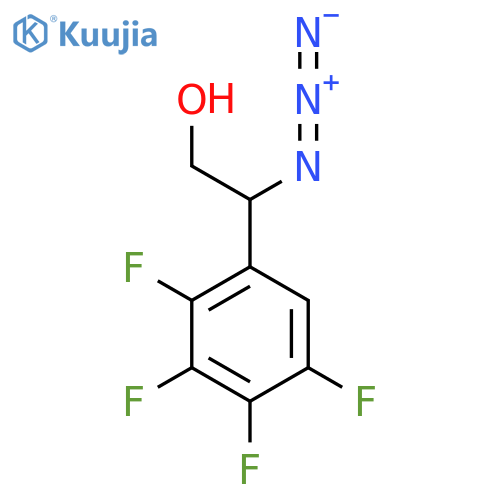 2-azido-2-(2,3,4,5-tetrafluorophenyl)ethan-1-ol structure