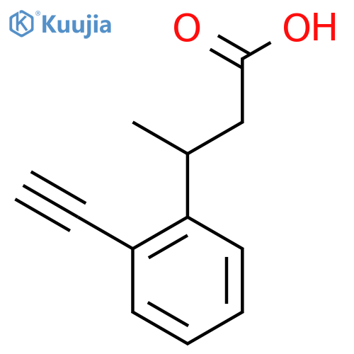 3-(2-ethynylphenyl)butanoic acid structure