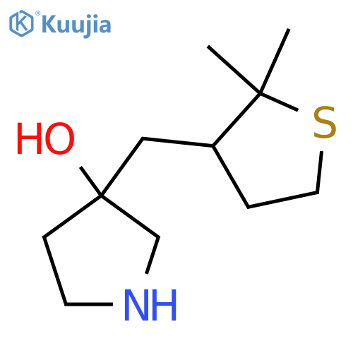 3-(2,2-dimethylthiolan-3-yl)methylpyrrolidin-3-ol structure